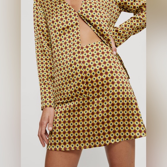 Reformation- Benson Silk Skirt, Mezzanine - Picture 2 of 8